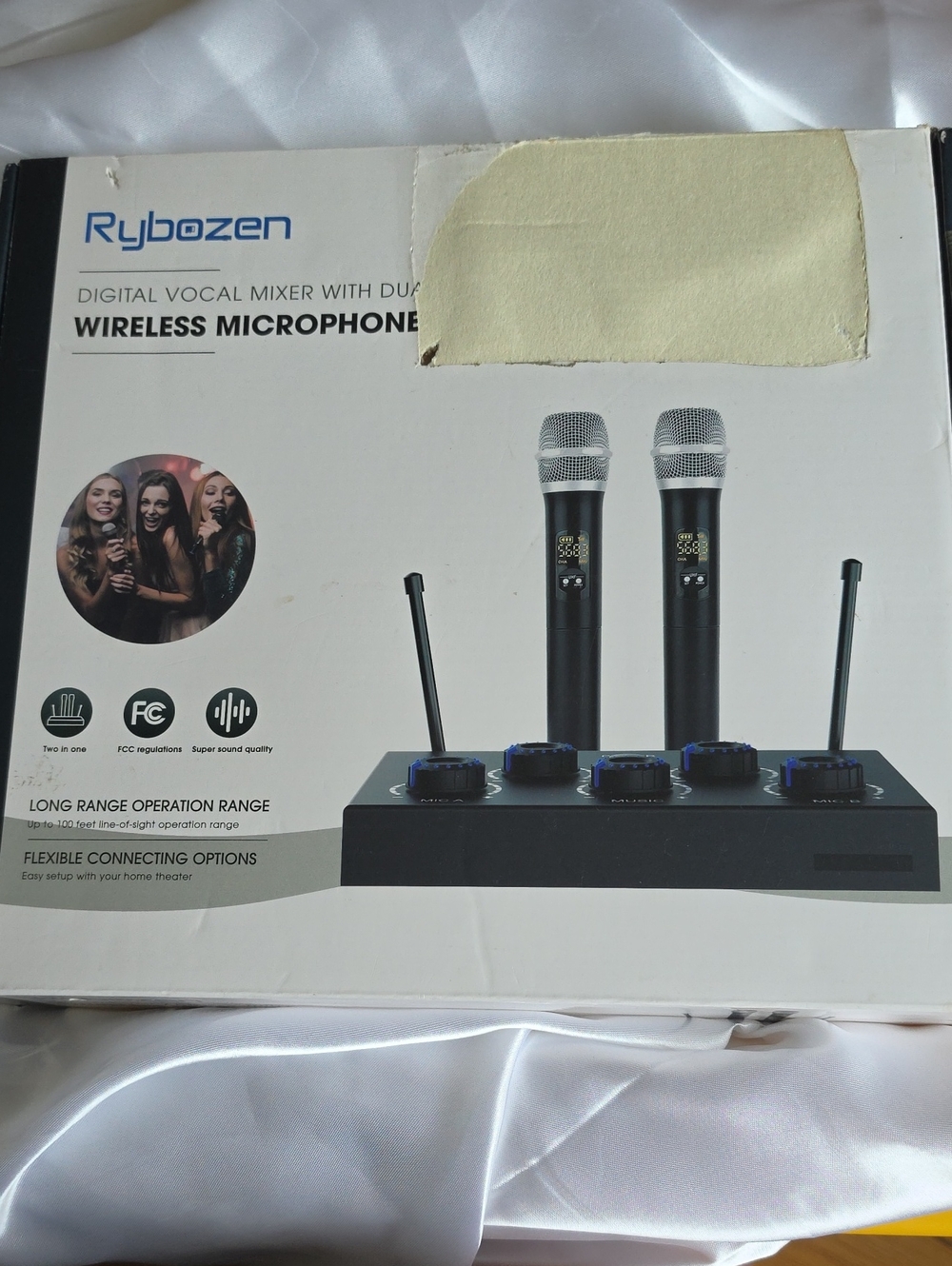 Black Wireless Vocal Microphone System - Dual Handheld Mics